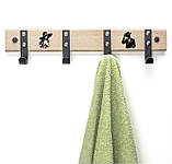 Вішак настінний Western House 47x10 см чорний "Пан + Пані", фото 2