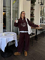 Теплый костюм женский кофта без капюшона и штаны двусторонний флис 42-44 46-48