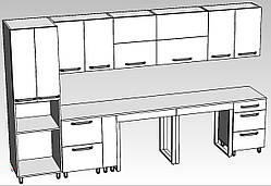 Кухня модульна на 9 секцій
