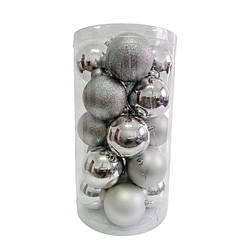 Новорічні іграшки на ялинку набір куль 10см 20шт IN1024