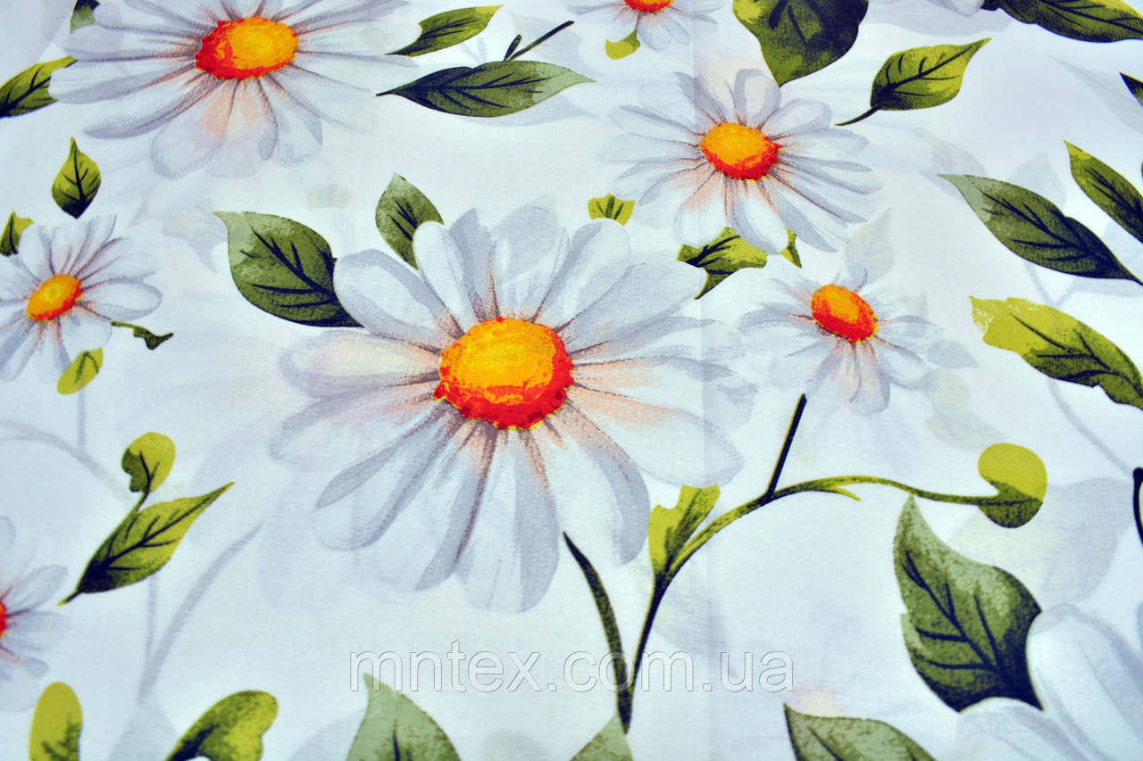 Бязь Ранфорс Ромашки