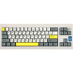 Клавіатура бездротова Epomaker Shadow-X 70% Mulan Switch Hot-Swap (2.4G/BT/USB) LCD Screen RGB UA White (SHX-W-M)