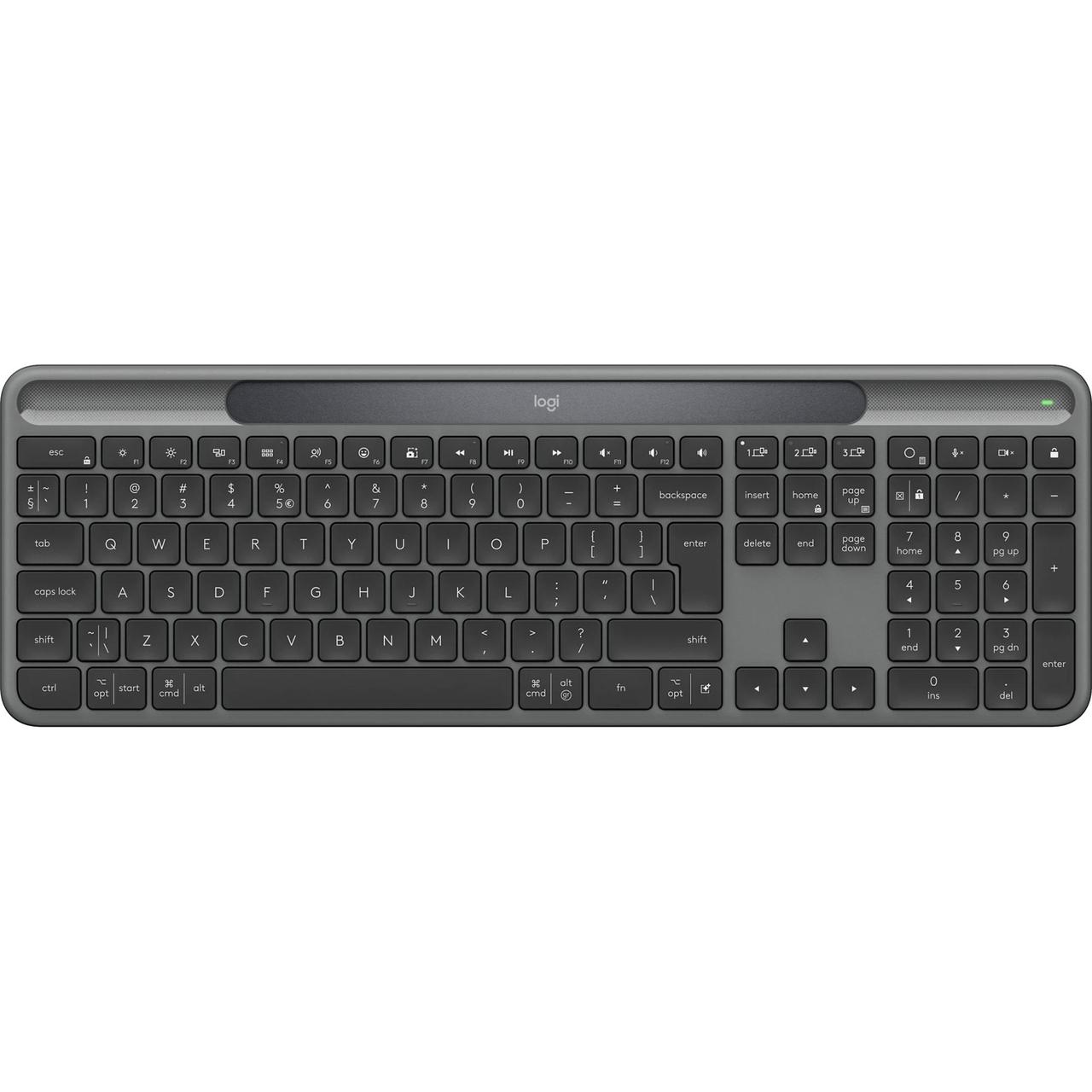 Клавiатура бездротова Logitech Slim Solar+ Graphite (920-013764), фото 1