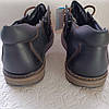 Черевики екошкіра на хутрі із застібкою та шнурками чоловіче взуття, фото 7