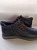 Черевики екошкіра на хутрі із застібкою та шнурками чоловіче взуття, фото 8