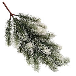 Декоративна штучна гілка ялинки з білими кінцями K9994