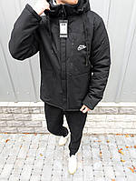 Зимова куртка чоловіча Nike Storm-FIT з капюшоном до -20°C чорна найк