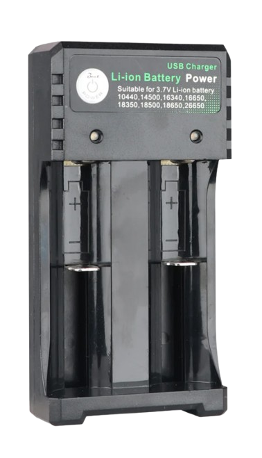 Зарядний пристрій для заряджання літій-іонних акумуляторів USB Charger Li-ion Battery Power, на два слоти, фото 1
