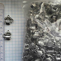 Метал. підвіска "Телефон 3D" срібло, 300 шт. в уп.