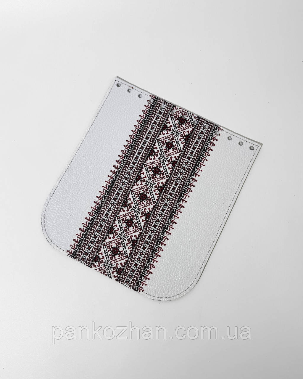 Клапан для сумки прямокутний, натуральна шкіра, з принтом, 22х20 см, фото 1