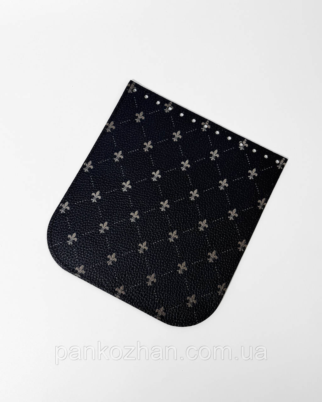 Клапан для сумки прямокутний, натуральна шкіра, з принтом, 22х20 см, фото 1