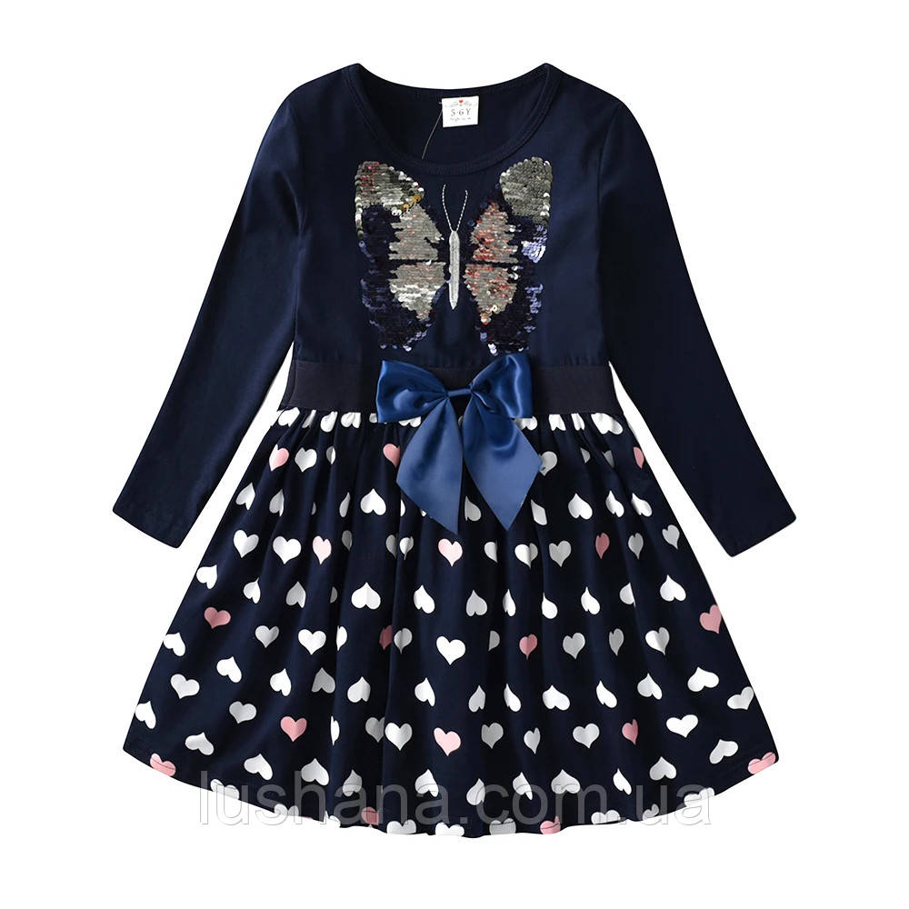 Дитяча святкова нарядна сукня для дівчинки / метелик / р.110 / 4-5р., фото 1