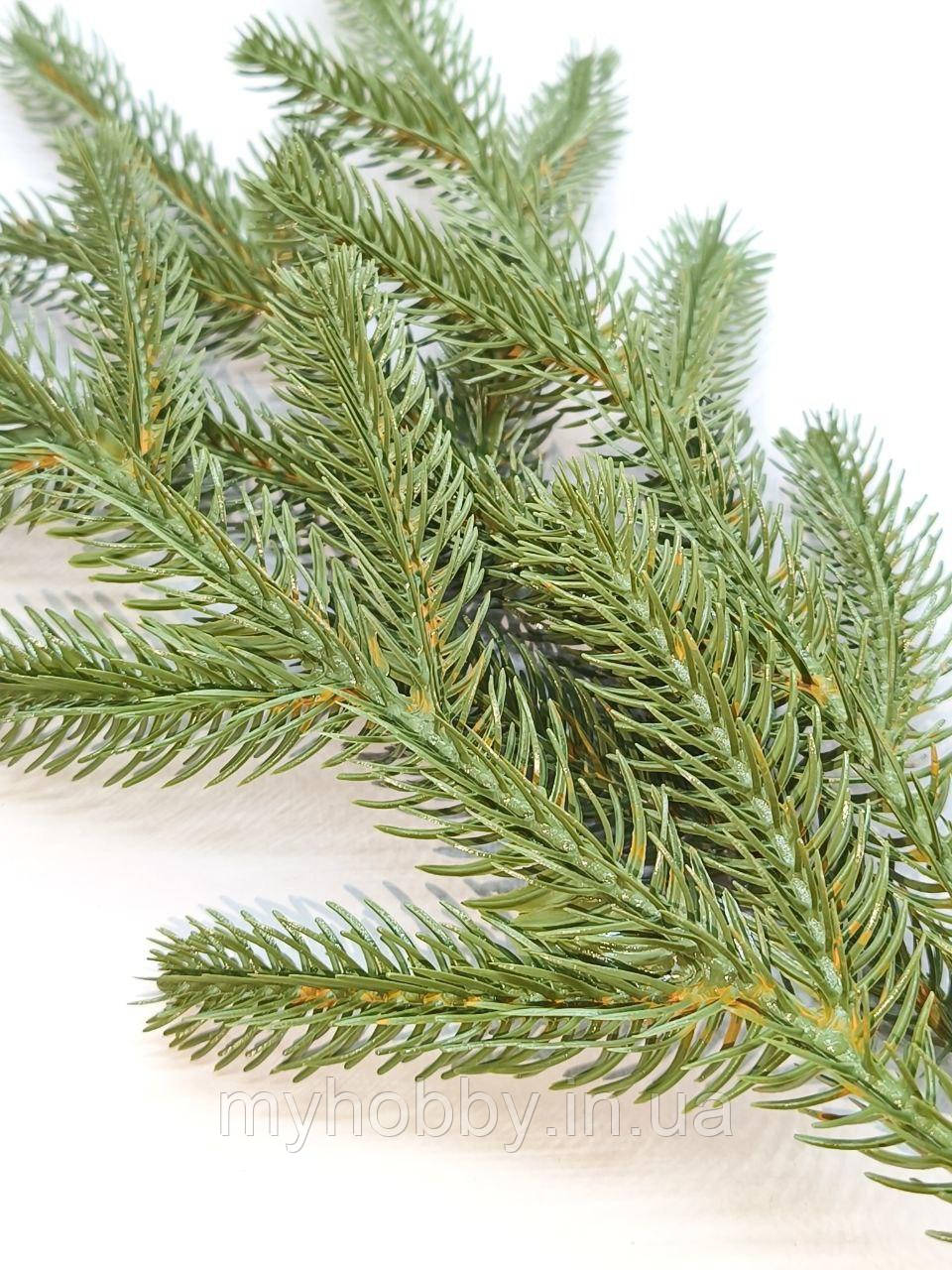 Штучна Хвойна гілочка зелена 28см (7 відростків) -1шт, фото 1