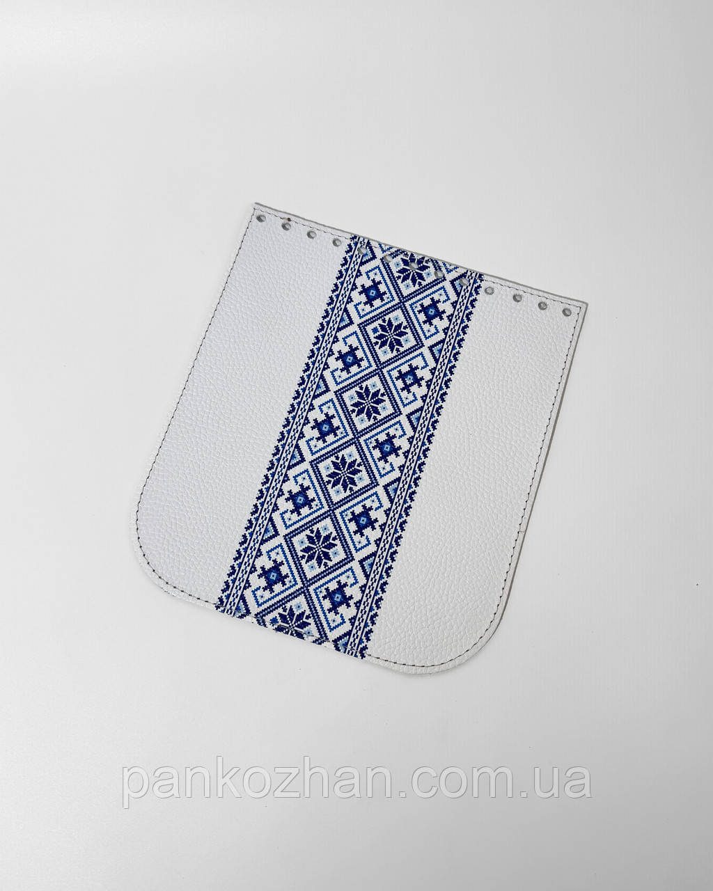 Клапан для сумки прямокутний, натуральна шкіра, з принтом, 22х20 см, фото 1
