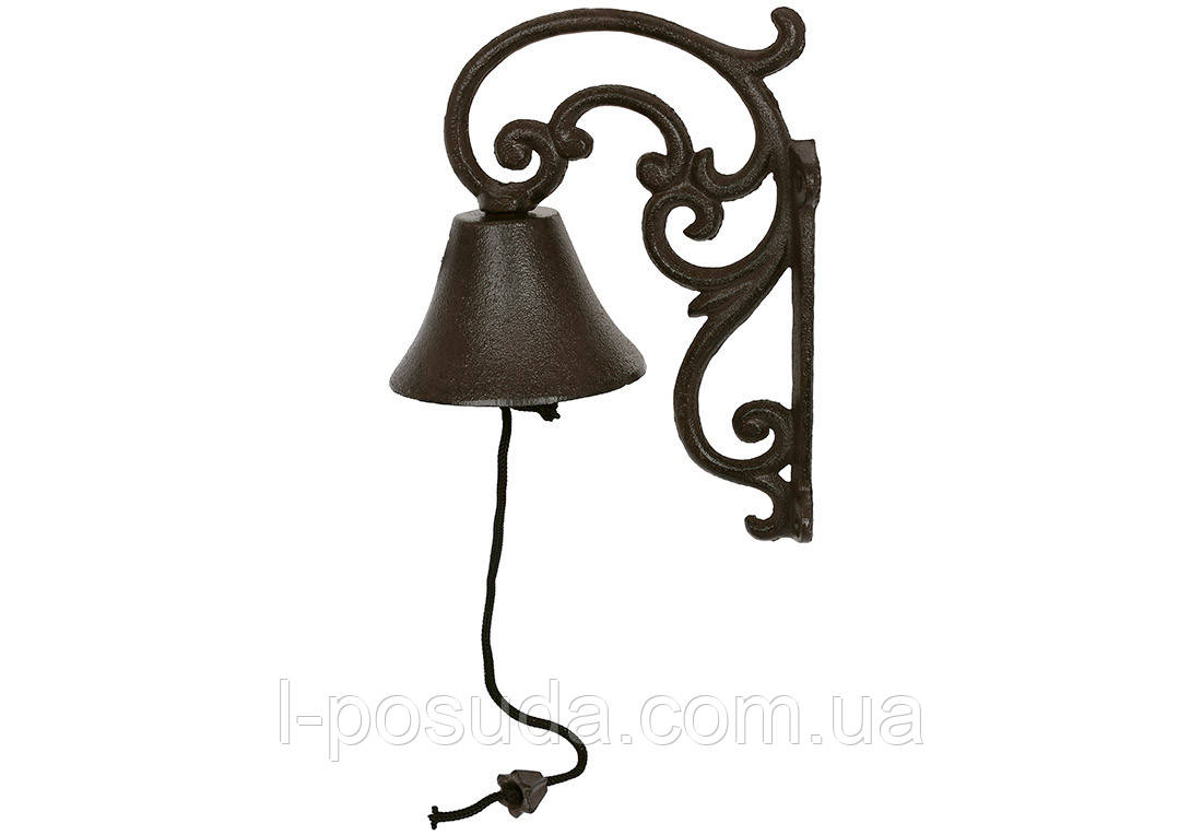 Дзвін настінний чавунний ретро 16,5×10×22 см, фото 1