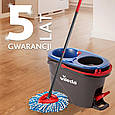Турбо швабра VILEDA H2prO (двохкамерне відро, телескопічна ручка, мікрофібра, Польща), фото 4