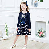 Святкова нарядна сукня для дівчинки, довгий рукав, метелик, паєтки, р.110, 4-5 років, фото 2
