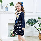 Святкова нарядна сукня для дівчинки, довгий рукав, метелик, паєтки, р.110, 4-5 років, фото 6