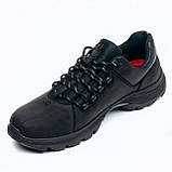 Чоловічі шкіряні кросівки Mida чорні демісезонні натуральна шкіра 111155-3 розмір 40, фото 8