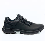 Чоловічі шкіряні кросівки Mida чорні демісезонні натуральна шкіра 111155-3 розмір 40, фото 4