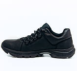 Чоловічі шкіряні кросівки Mida чорні демісезонні натуральна шкіра 111155-3 розмір 40, фото 2