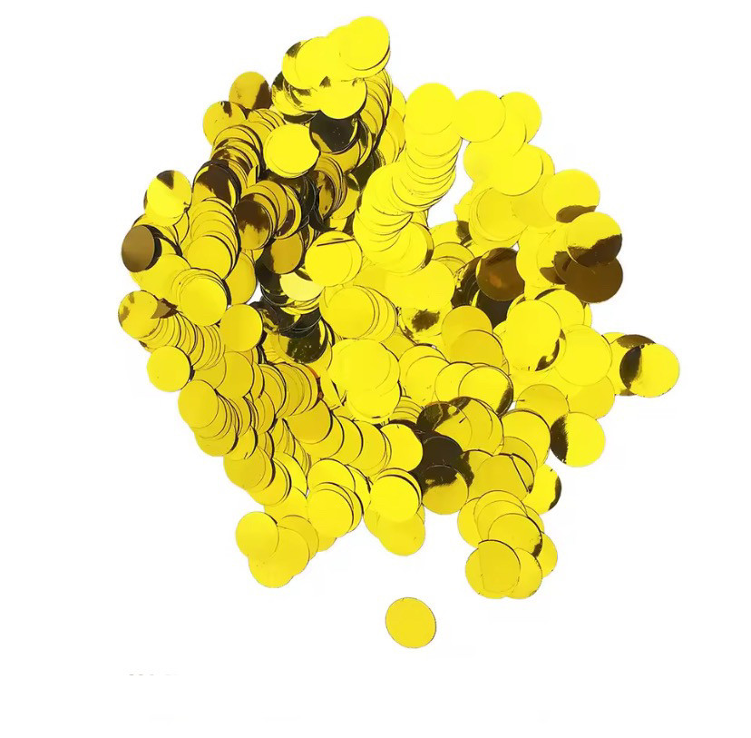 Конфеті кольору золото 50 грамів паковання, фото 1