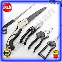 Набор садовых инструментов 5в1 из нержавеющей стали для обрезки кустов и деревьев секатор ножницы п