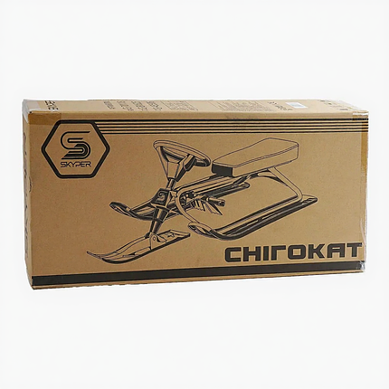 Снігокат Skyper S-44502 сталева рама кермо м`яке сидіння синій, фото 2