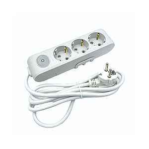 Подовжувач 3 гнізда 2 м із заземленням і вимикачем Panasonic X-tendia