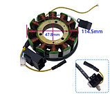 Статор генератора 115 мм оригінал Stels 500 K/Gt J500 Kazuma Jaguar 500cc Panda 500cc 192MR-1001410 LU018347, фото 5