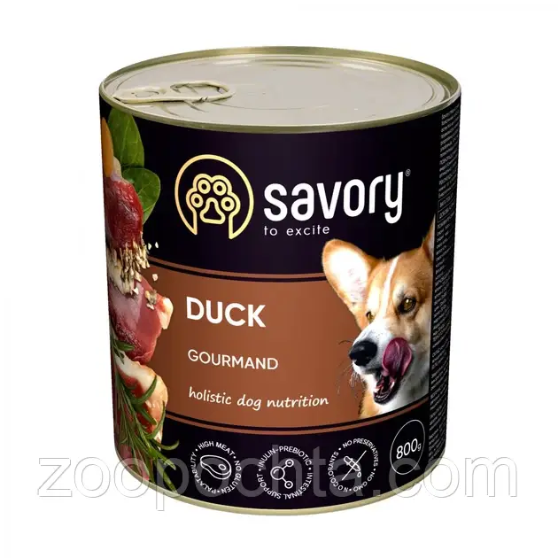 Вологий корм SAVORY Сейворі для собак з качкою 400 гр, фото 1