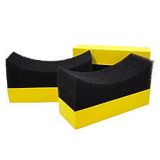 Губка для чорніння шин (аплікатор для догляду за гумою та пластиком) 3,5х6х10см