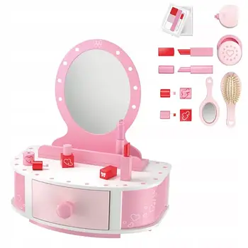 🌸 Дерев’яна туалетна столик-іграшка Playtive | Дзеркало + аксесуари | Для дітей 3+
