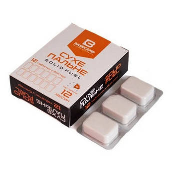 Сухе пальне BaseCamp, 12 таблеток у блістері