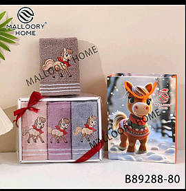 Набор кухонных подарочных новогодних полотенец из 2х шт с драконами