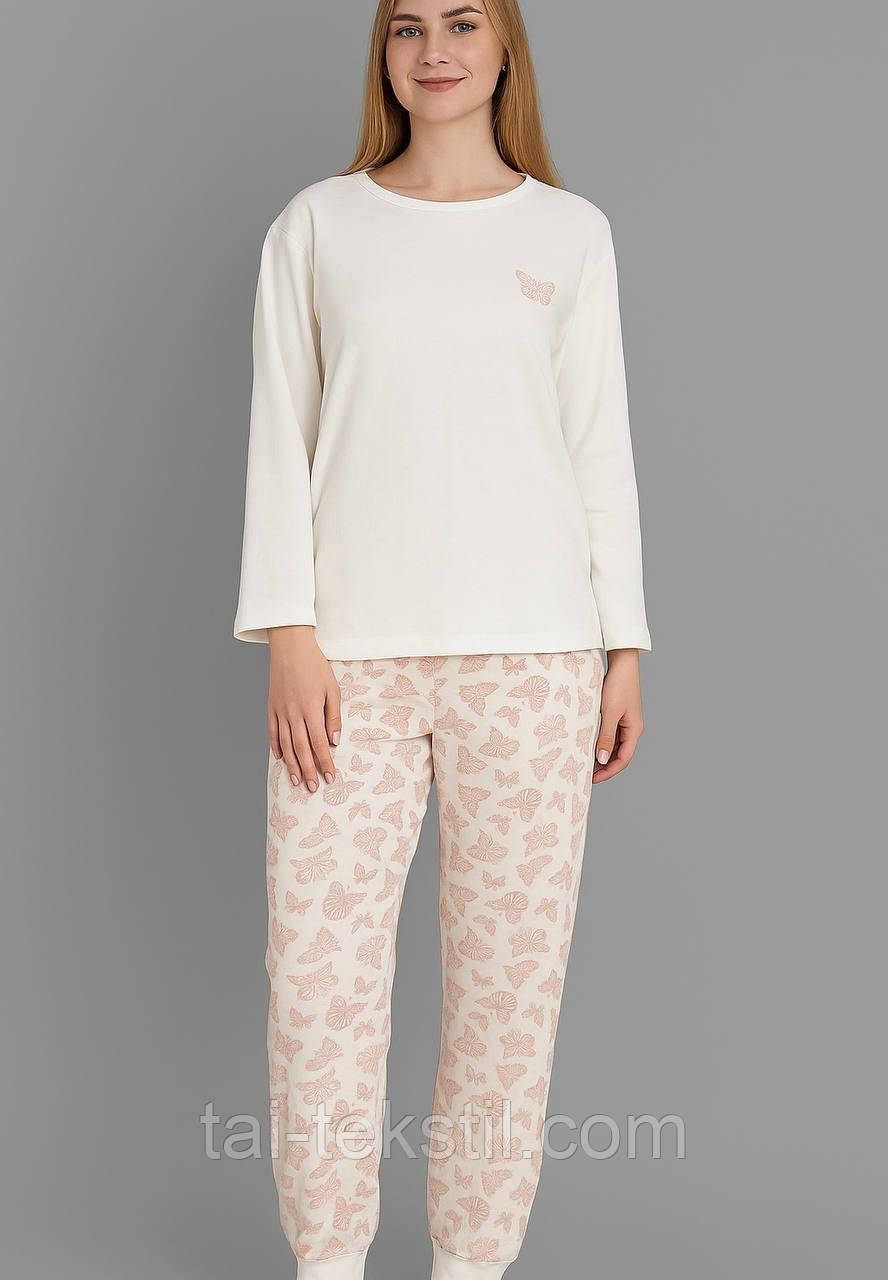 Піжама жіноча бавовна з начосом (байка) M-3XL з 44-до 52 розміру виробник Туреччина
