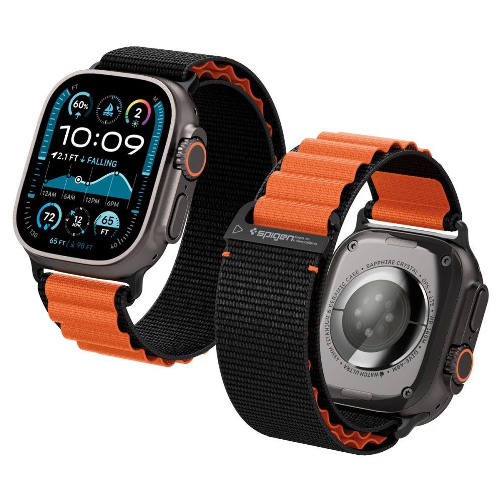 Ремінець Spigen для Apple Watch 44/45/46/49mm - WBF1, Black/Orange (AMP10145), фото 1