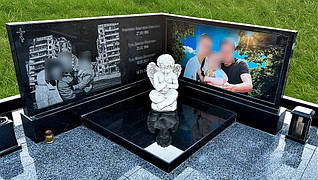 Семейный памятник с фотостеклом 1