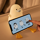 Дитячий нічник Качка акумуляторний 9.5 × 8.5 × 13 см Світильник качка в дитячу кімнату, фото 5