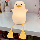 Дитячий нічник Качка акумуляторний 9.5 × 8.5 × 13 см Світильник качка в дитячу кімнату, фото 6