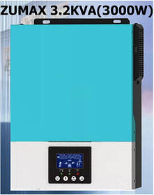 Гібридний сонячний інвертор Zumax 3000W з чистим синусом!
