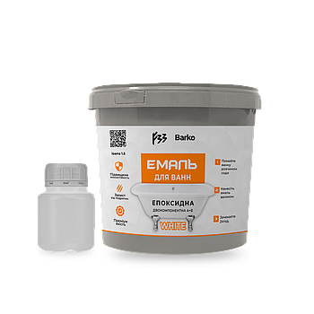 Емаль для ванн barko, білий глянець 1.5-1.7м
