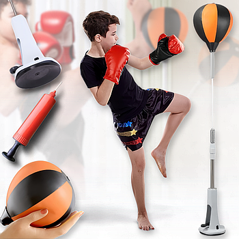 Підлогова боксерська груша на присосці з регульованою висотою та насосом 130-150 см