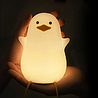 Дитячий нічник Качка акумуляторний 9.5 × 8.5 × 13 см Світильник качка в дитячу кімнату, фото 9