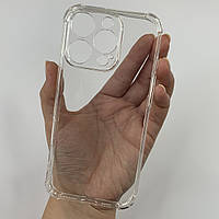 Чохол для Apple iPhone 16 Pro прозорий з бронь кутами