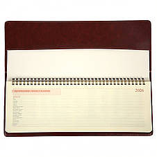 Планінг 2026р. Leo Planner 34х13см. City 252677 коричневий, фото 3