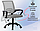 Офісне Крісло з Мікро - Сіткою до 130 кг Сіре 4Points Aero Комп'ютерне для Офісу з Сітчастою Спинкою для Персоналу для Клієнтів, фото 5