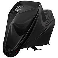 Чохол-дощовик для мотоцикла Rhinowalk F1001 Terylene розмір L із захистом від сонця та антикрадіжним отвором Чорний