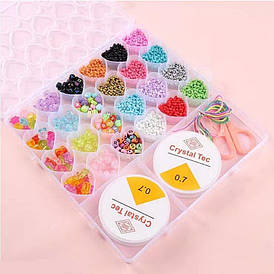 Набір бісеру 610-40 C ліска, ножиці, нитки, у боксі