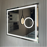 Дзеркало з LED підсвічуванням та сферичним збільшувальним дзеркалом 850 х 1050 мм., фото 2